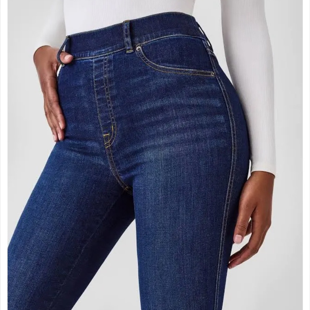 SPANX Flare jeans, size L, Regular length, Midnight, NWT. Runs long so take note